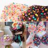 Tessuto a Rete con Pois Colorati Organza Morbida Garza Tessuto Decorativo Tessuto Tulle Confezionamento Regali