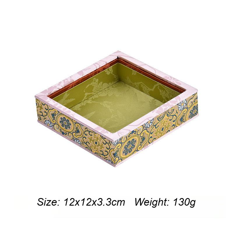 High-end Jade Bracelet Display Tray Counter Pendant Bracelet Viewing Tray Embroidered Fabric Jewelry Display Storage Props