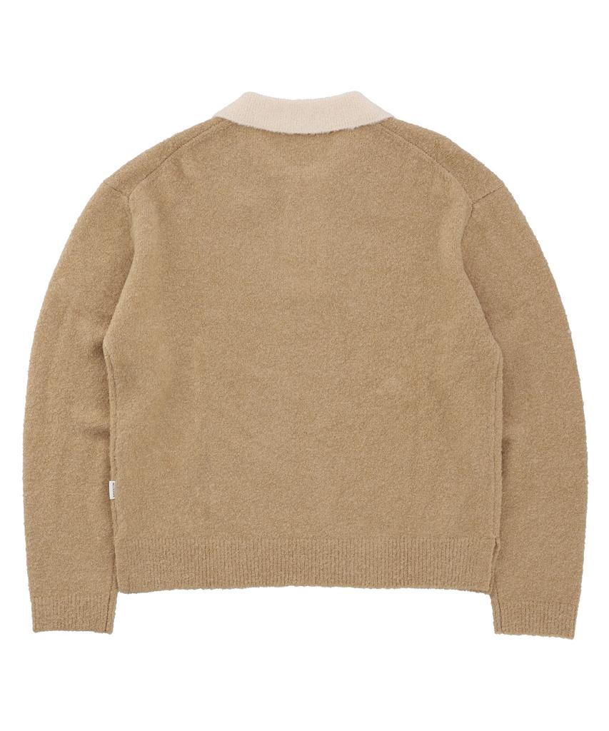 NOWANDTOMORROW Color Block Collar Pullover [3 Color]