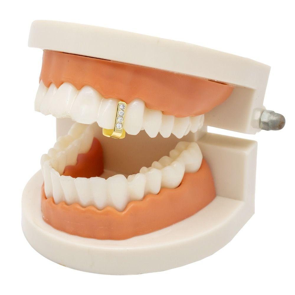 3/5Pcs Punk Hip Hop Teeth Grillz Funny Single Clips Grillz Creative Single Dental Braces  Men/Women