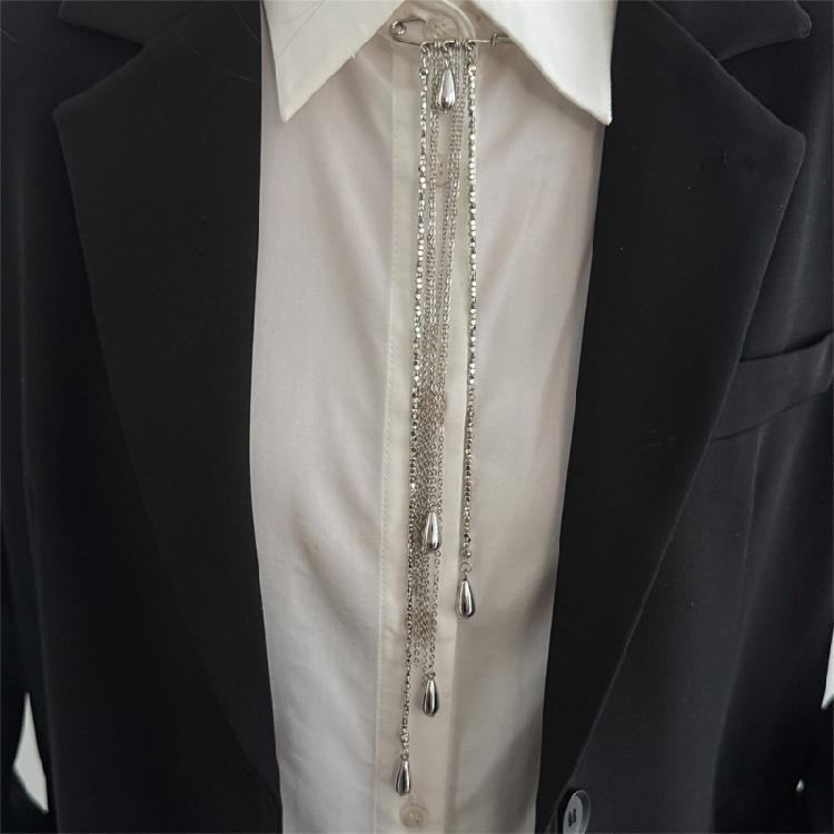 Classical Chain Fringe Brooch Dateless Lapel Pin Accessory Elegant Fringe Pin Enhances Dresses Coats And Handbags