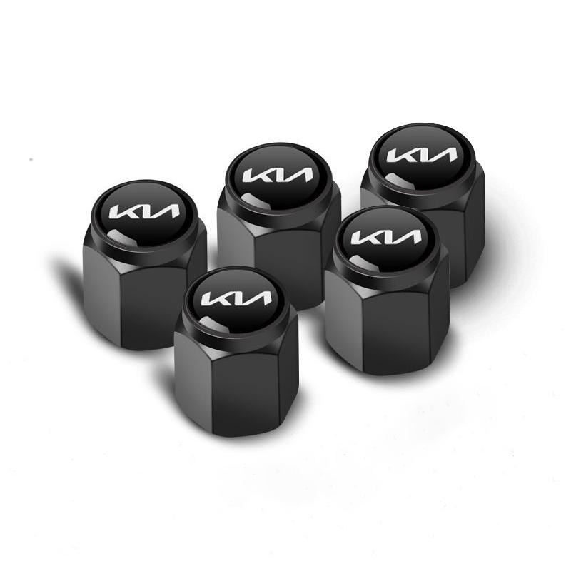AAOG1 5pcs Aluminum Car Tire Valve Caps Cover Theftproof Wheel Tyre Stem For Kia Rio Ceed Sportage Cerato Soul Sorento Picanto Optima