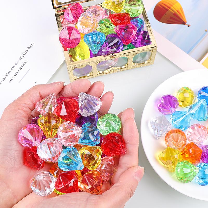 DIY Gemstone Treasure Kit: Imitation Crystal Diamonds & Mixed Acrylic Ornaments for Kids