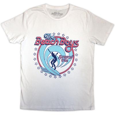 T-shirt Unisex The Beach Boys: Cerchio Surfin' USA (bianca) (XX-Large)