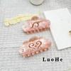 Luohe Jewelry Pink Acetate Rhinestone Shark Hair Clip - Ancient Style Women's High-End Accessory