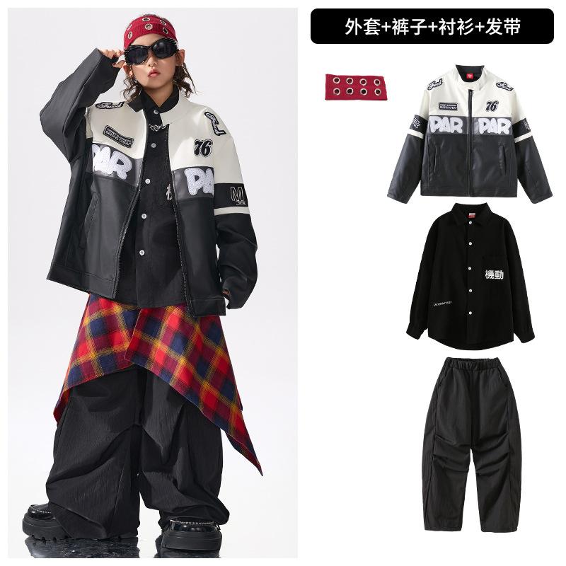 Kinder Street Dance Trendige Kleidung Jungen Hip-Hop Stil Hiphop Performance Kleidung Mädchen Fried Street Cooles Hübsches Anzug Kinder Schlagzeug