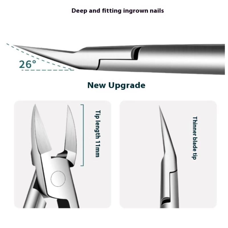 Professional Toe Nail Clippers Thick Ingrown Toenails Large Wide Jaw Opening Slanted Long Handle Fingernail Scissors Manicure
