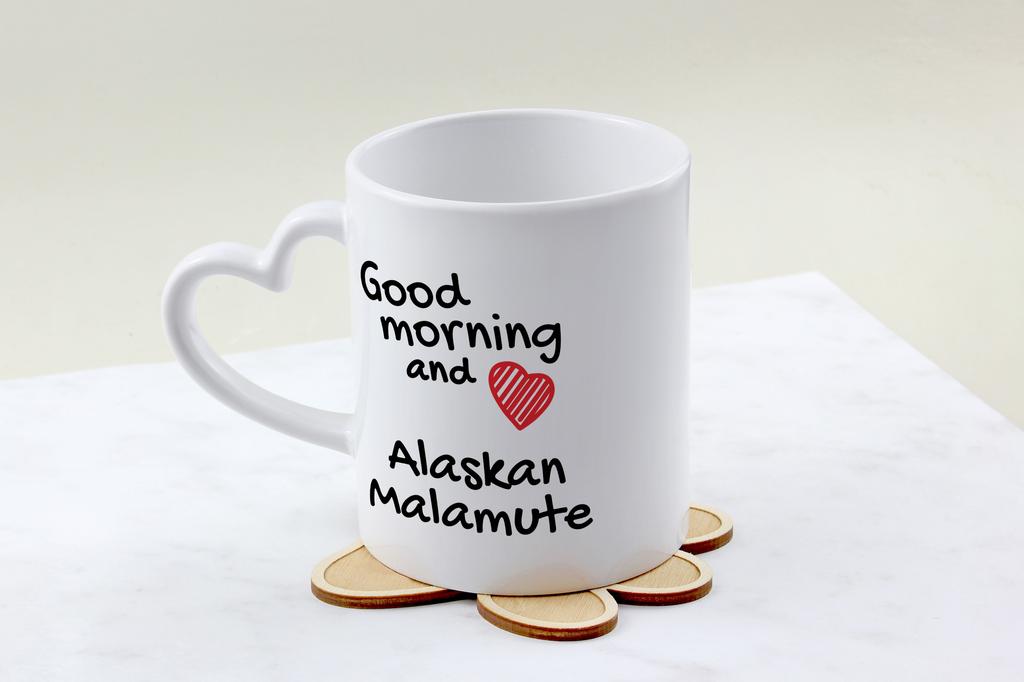 Alaskan Malamute – Cup with a dog, adorable cup with a heart-shaped handle | Art-Dog