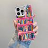 Art Bookshelf And Small Flowers Phone Case For iPhone 17 Pro Max 16 15 Pro 14 13 Mini 12 11 XR XS 17Air Plus Hard Matte Cover