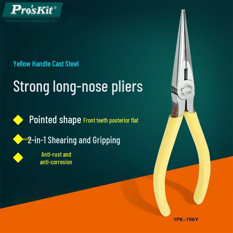 Pro sKit 1PK-706Y Long-Nose Pliers 1PK-706Y