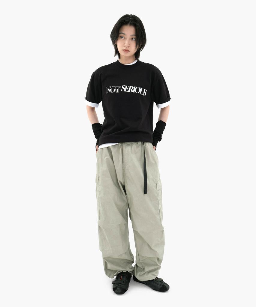 DIMITO Washed Cargo Pants (Loose Fit) Ivory