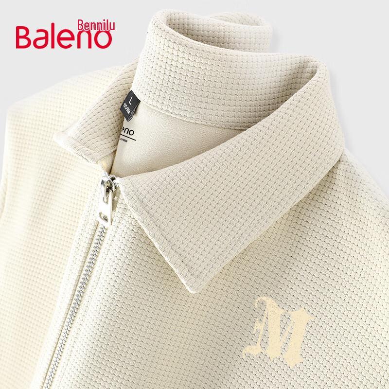 Baleno Men's Half-Zip Waffle Knit Polo Sweatshirt