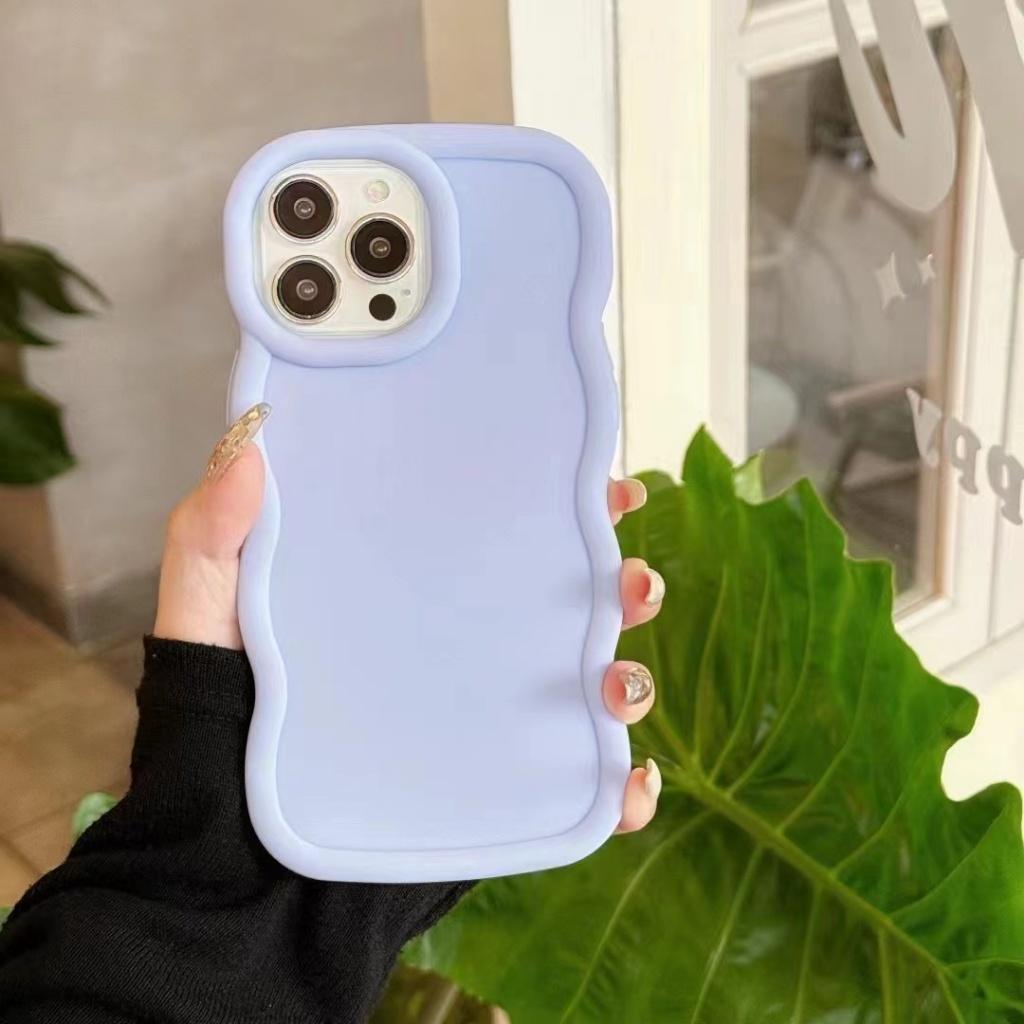 Wavy Phone Case for Xiaomi Redmi Note 13s 13 12s 12 11s 11 Pro Pro+ 12C 13C Candy Solid Color Shockproof Soft Silicone Phone Casing Cover
