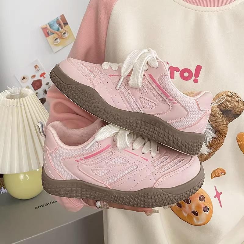 Board shoes fashion mesh board shoes 2025 new autumn ins little white shoes women's round head casual student shoes