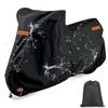 Anzentakai Motorcycle 420D Oxford Cloth Easy To with Chain Storage Reflective Warning UV Motorcycle Rain Cover for and 250cc Cover, [2025, Use] Thick,