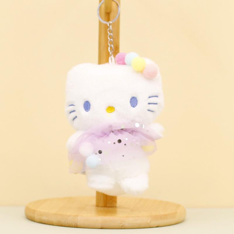 Adorable Plush Cat Keychain Cute Kitty Bag Charm Soft Wedding Toss Doll