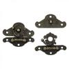 6pcs/set Cabinet Hinge Bronze Wooden Box Latch Hasp Hardware With Screws