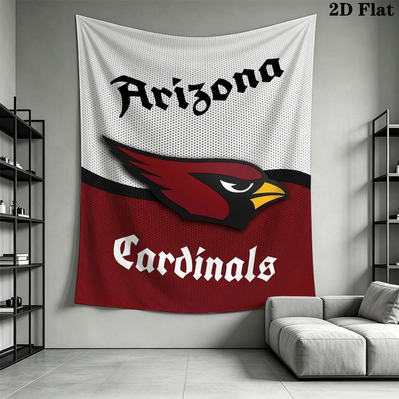Arizona Cardinals Wall Tapestry Aesthetic Wall Hanging Printed Fabric Blanket Decorative Tapestries for Bedroom Living Room Home Decor