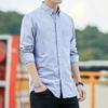 Herren-Hemdmantel für Frühling und Herbst, langärmeliges Baumwollhemd