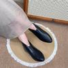 Johnature Retro Pointed Toe Cowhide Short Boots Versatile Genuine Leather Soft Soled Women's Shoes