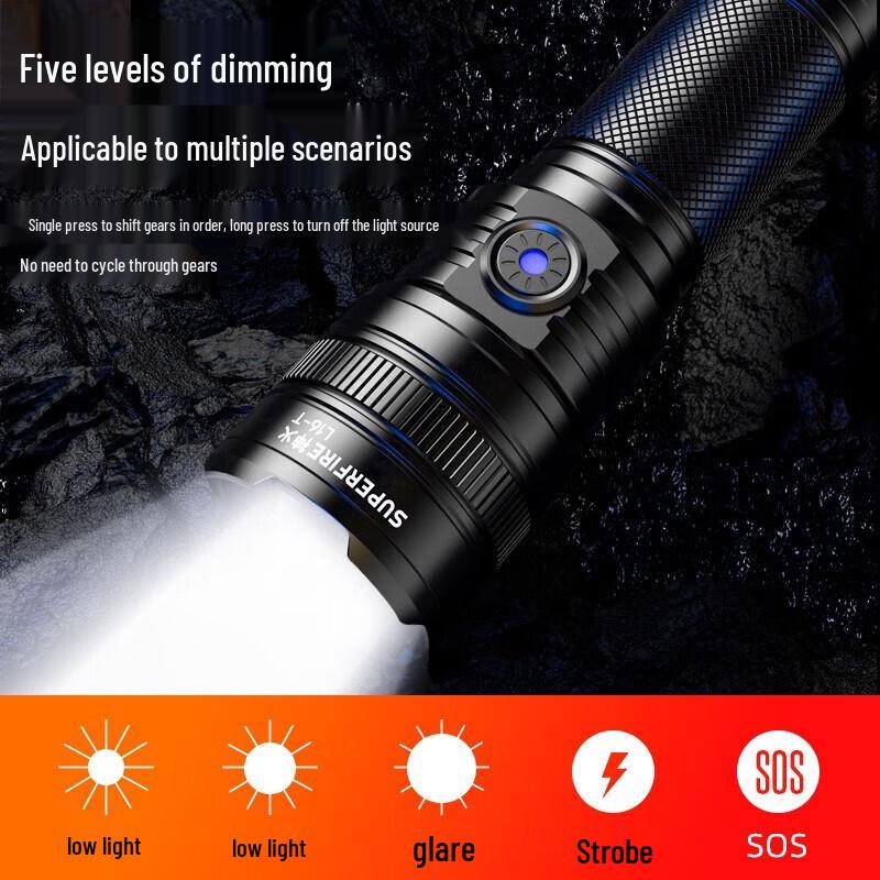 SupFire L16-X USB Rechargeable LED Flashlight