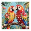 Decorative Tabletop Craft Ornaments Luxury Faux Pearl Rhinestone Painting Kit, 25x25cm DIY Resin Art with Animal Unique Projects Floral Patterns,