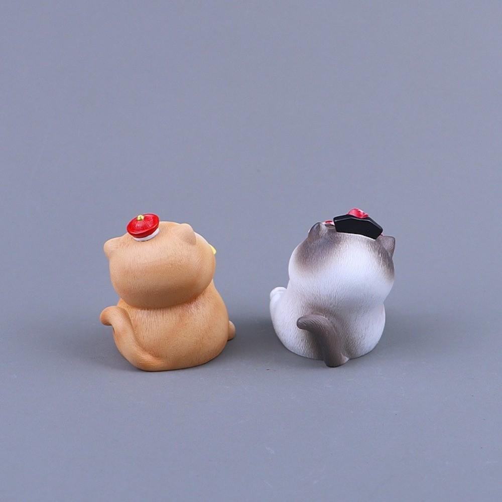 Cat Shpae Cat Ornament Desktop Decoration Cat Tabletop Ornament Cute Resin Cat Statue Gifts