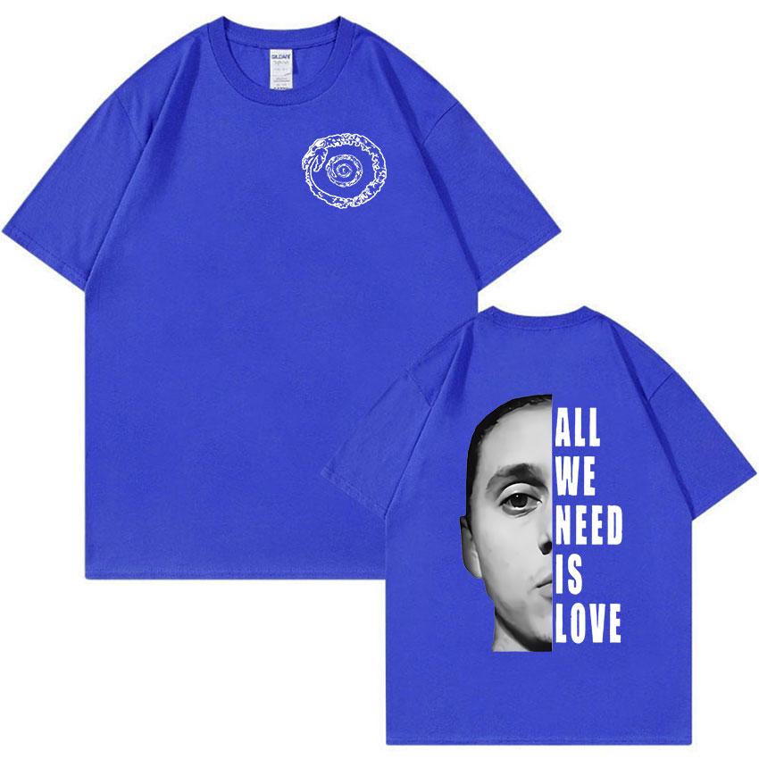 Canserbero All We Need Is Love Graphic T Shirts Men Hip Hop Retro Fashion Tshirt Unisex ONeck Cotton Oversized Tees Streetwear