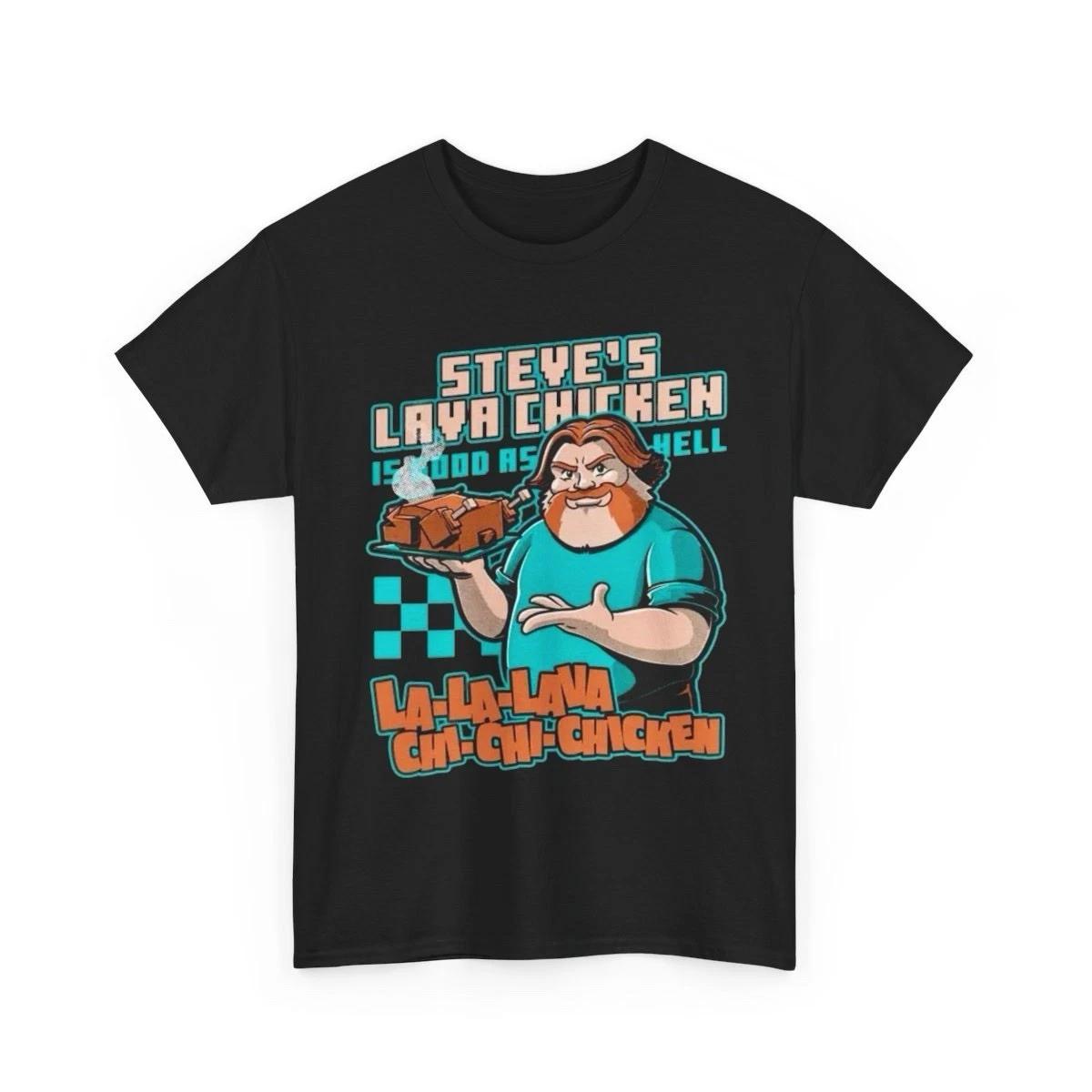 Steve’s Lava Chicken Premium Minecraft Kids & Adult T-Shirt Gamer Tshirt Tee L