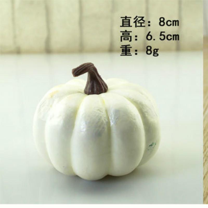 6Pcs Mini White Simulation Pumpkin Fashion Halloween Foam Craft Festival Supplies Decoration