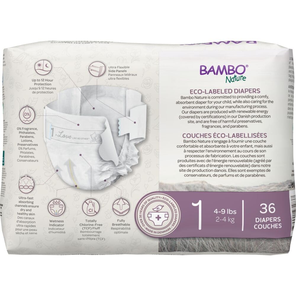 BAMBO Nature Dream NB Newborn Tape-Type (2kg-4kg) 36-Count (bn16923)