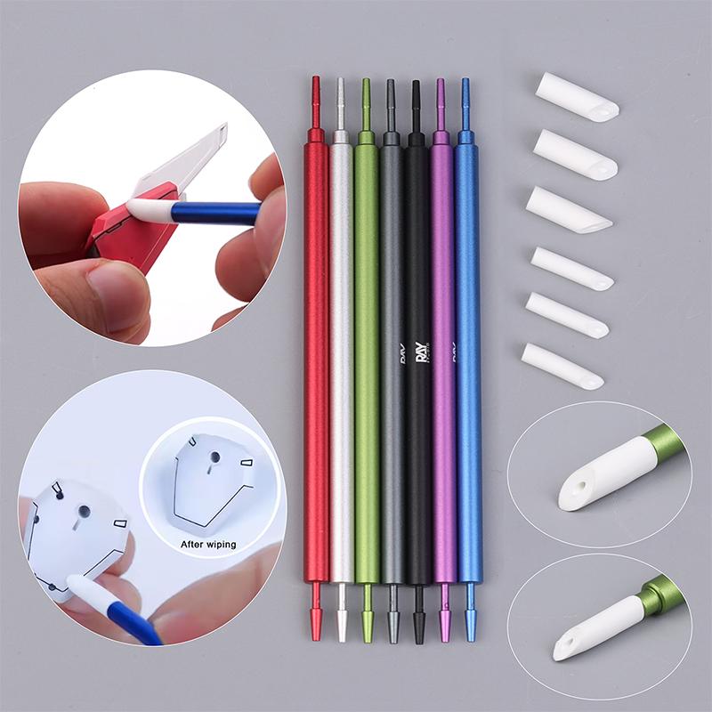 Metal Wiping Stick Seepage Cleaning Swab With Replace Wiping Cotton Tips For Model Hobby Panel Liner Cleaning Stick