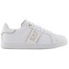 Emporio Armani EA7 Sneaker Basse Stringate Punta Tonda Bicolore in Pelle Uomo Sneaker Bianco X8X102XK346U447