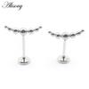 Alisouy 1 Stück Edelstahl Curve Ball Threadless Ohr Tragus Helix Labret Lippenring Knorpel Ohrstecker Piercing Körperschmuck