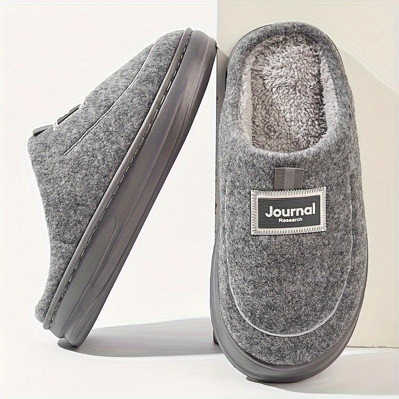 Fuzzy House Slippers Men Comfy Memory Foam Lightweight Fashion Couple Shoes Winter Warm Plush Casual Slippers