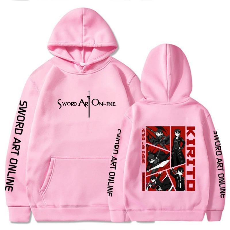 Sword Art Online Japanese Animation Men's Hoodie Vintage Unisex Pullover Vintage Graphic Hoody Tops Oversize Clothing