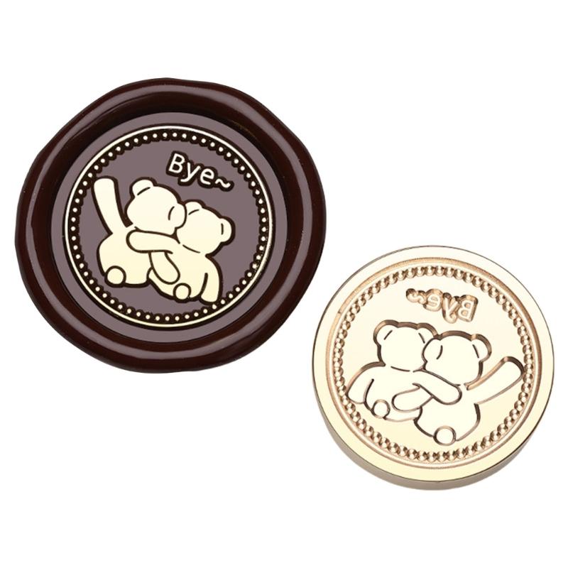 Vintage Seal Stamp Head Small Bear Animal Seal Stamp for Seal Envelope Card Party Invitation Packaging Christmas Wedding