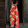 Women's Casual Loose Jumpsuit Christmas Print Wide Leg Jumpsuit Sleeveless With Pockets