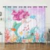Curtains Fairy Tale Mermaid Childlike Sunshade Digital Printing Curtains Blackout Without Punching