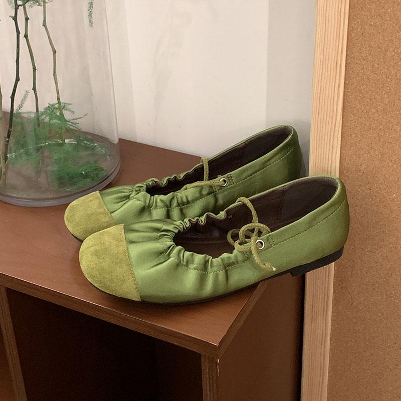 Fashion Fashion Pleated Women Ballet Flats Slip On Shoes Casual Soft Female Shallow Footwear Round Toe Ladies Mary Janes Flats Shoes new