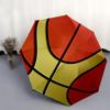 Lebendiges Basketball-Design WandaufkleberRegenschirm, Tragbarer 3-fach Regenschirm für Damen & Herren, Weihnachtsgeschenk ES244