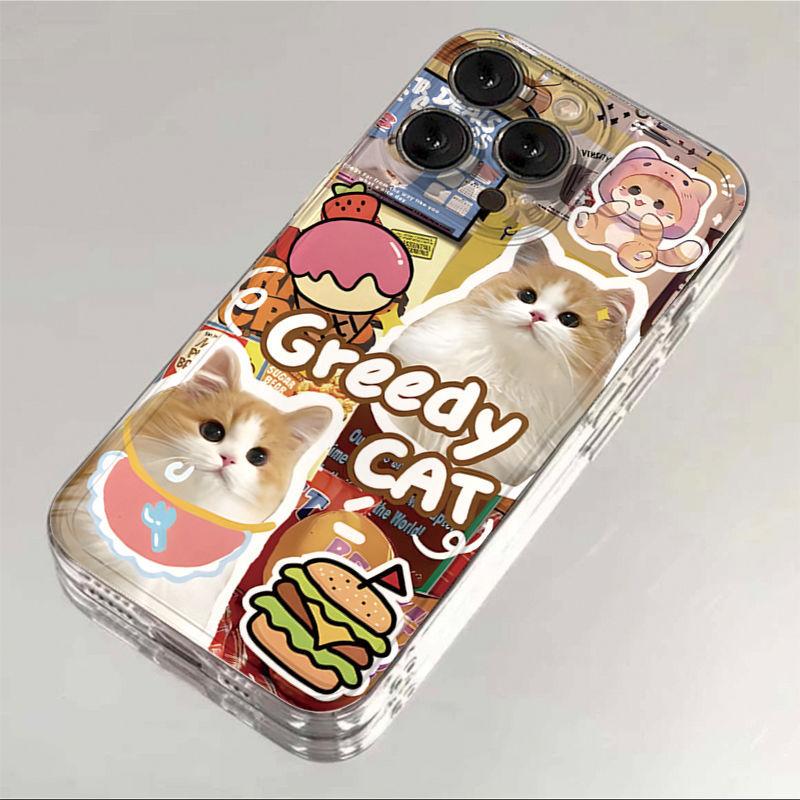 The Hamburger Cat One Day Couple Phone Case Is Suitable for Apple 16promax Space 15iPhone14