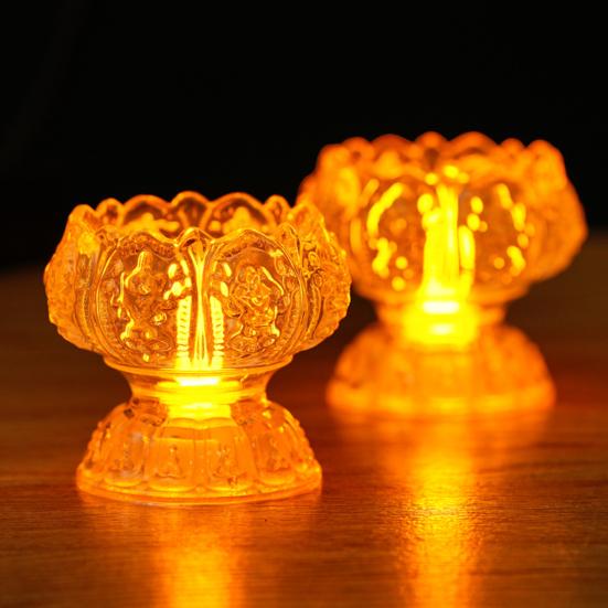 Berrak Lotus LED Mum Işığı Elektrikli Alevsiz Simülasyon Mum Ev Yatak Odası Yıldönümü Düğün Noel Partisi Dekorasyonu