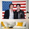 The Bear Jeremy Allen White Matty Matheson Tapestry Pink American Flag Wall Hanging TV Show Fan Decor for Bedroom Living Room