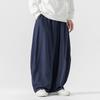 2026 Streetwear Men Wide Leg Pants Cotton Linen Casual Harem Pants Male Oversize Vintage Loose Men Joggers Trousers