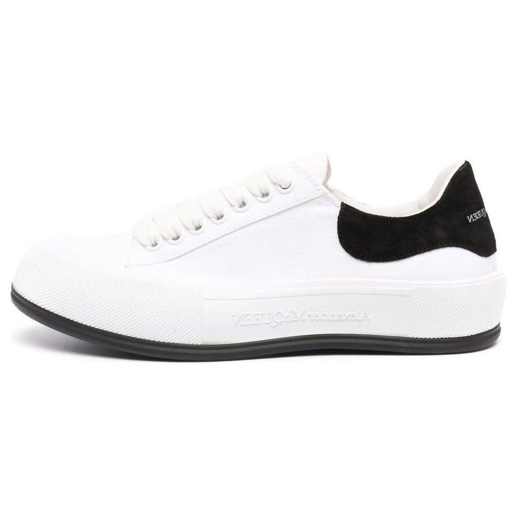 Alexander Mcqueen Deck Skate Plimsoll Lace Up White Black 654594W4MV79061