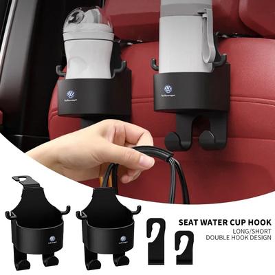 B6 2025 Hot For Volkswagen Car Seat Headrest Hook Hanger Storage Organizer Universal with Cup Holder For Volkswagen Tharu Polo T
