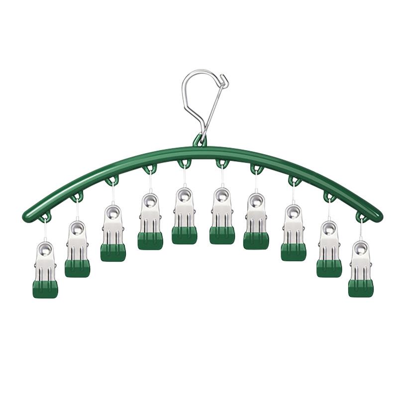 Multifunctional Sock Drying Rack with 10 Clips for Clothes, Lingerie, and Underwear