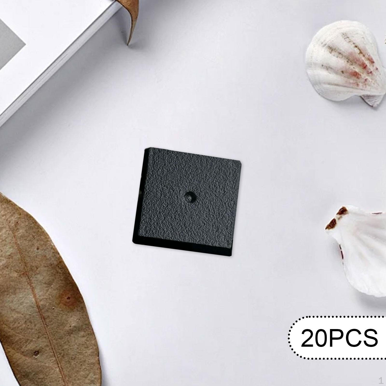 

20x Square Bases Wargaming Hobby Lightweight Action Figure Stands Sleek Practical Workshop 1