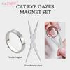 Nagelkunst Katzenauge Magnetwerkzeug Hohlringförmige Glasperle Katzenauge Magnetischer Nagelkunst-Effekt Magnetischer Gel-Nagellack Maniküre-Werkzeuge